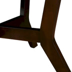 Mesa de centro redonda Mid-Century negra / nogal / espresso