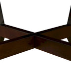 Mesa de centro redonda Mid-Century negra / nogal / espresso