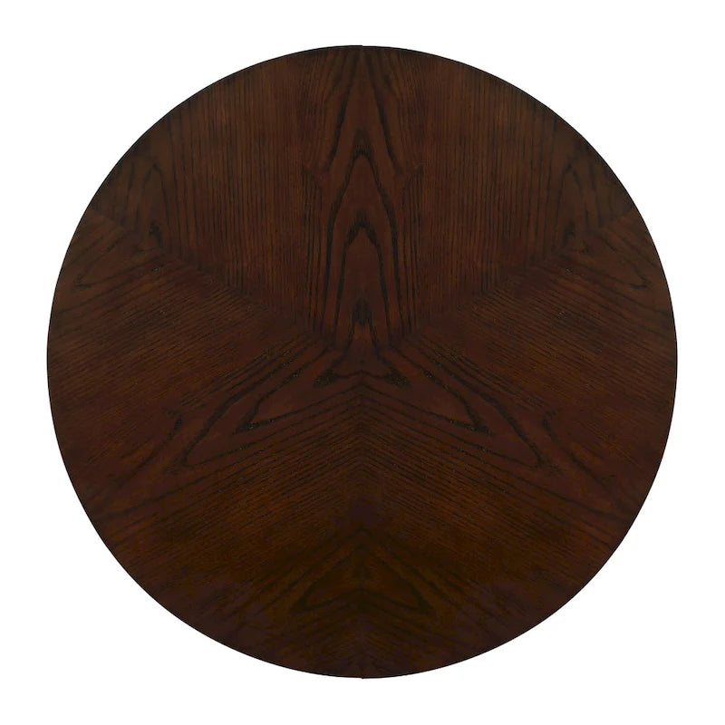 Mesa de centro redonda Mid-Century negra / nogal / espresso