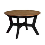 Mesa de centro redonda Mid-Century negra / nogal / espresso
