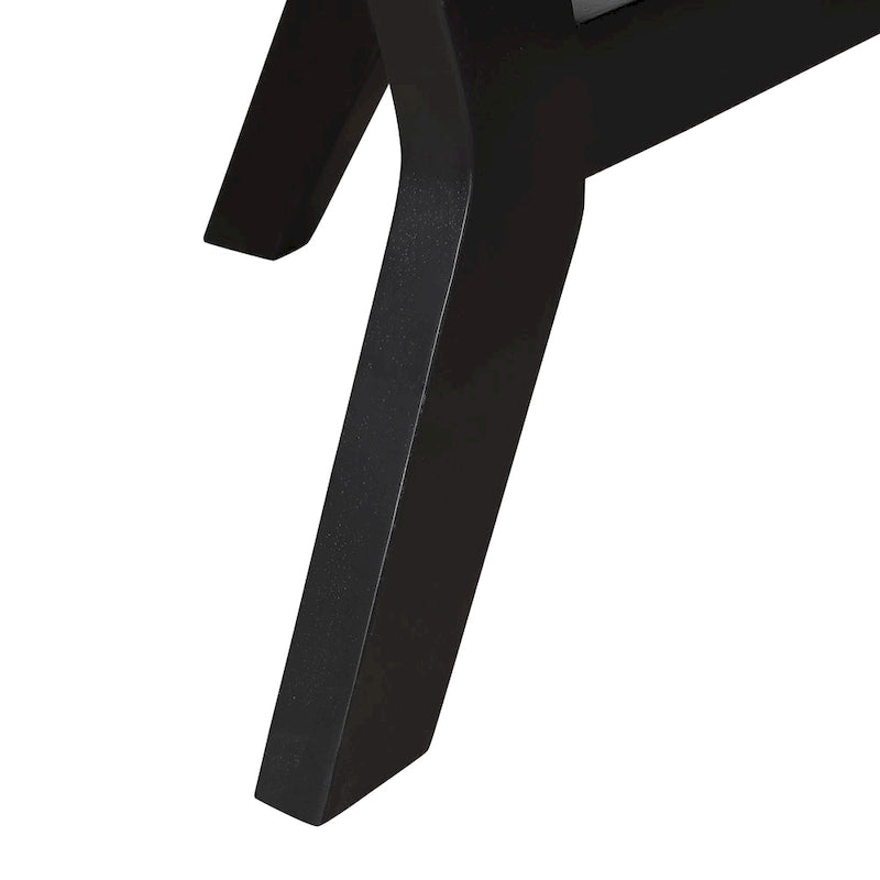 Mesa de centro redonda Mid-Century negra / nogal / espresso
