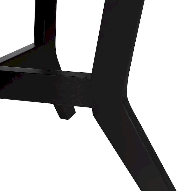 Mesa de centro redonda Mid-Century negra / nogal / espresso