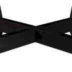 Mesa de centro redonda Mid-Century negra / nogal / espresso