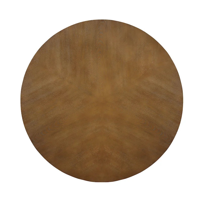 Mesa de centro redonda Mid-Century negra / nogal / espresso
