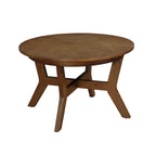 Mesa de centro redonda Mid-Century negra / nogal / espresso