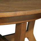Mesa de centro redonda Mid-Century negra / nogal / espresso