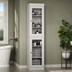 Mueble de baño de madera maciza en blanco / gris / azul verdoso / moca / negro — Cristal, esmerilado, estilo sólido o abierto, montaje para 1 persona