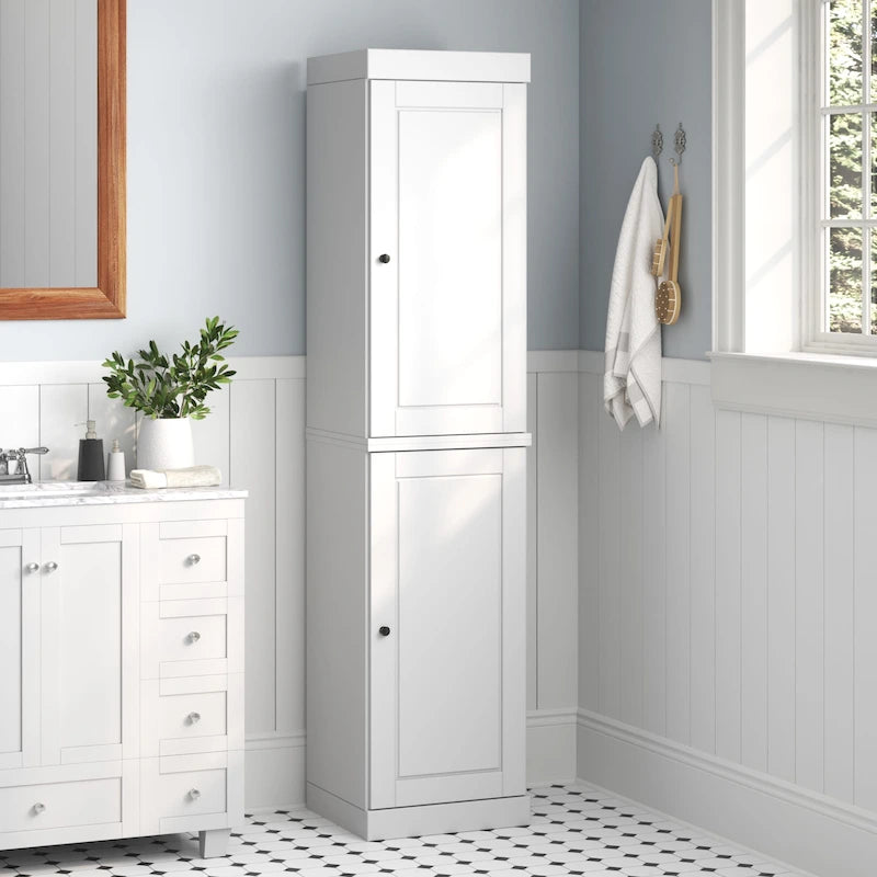 Mueble de baño de madera maciza en blanco / gris / azul verdoso / moca / negro — Cristal, esmerilado, estilo sólido o abierto, montaje para 1 persona