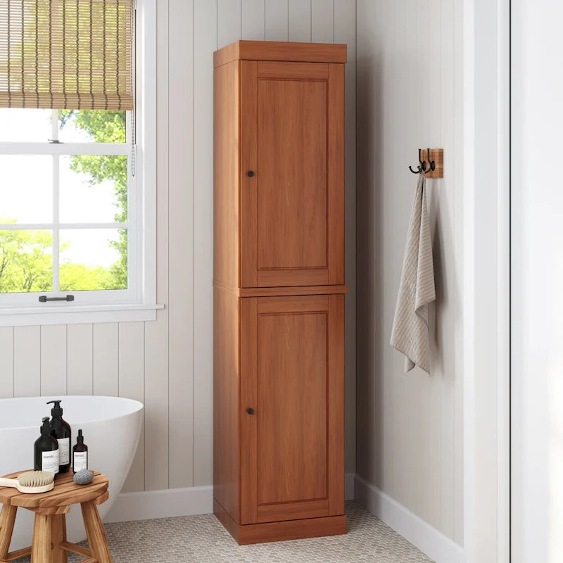 Mueble de baño de madera maciza en blanco / gris / azul verdoso / moca / negro — Cristal, esmerilado, estilo sólido o abierto, montaje para 1 persona