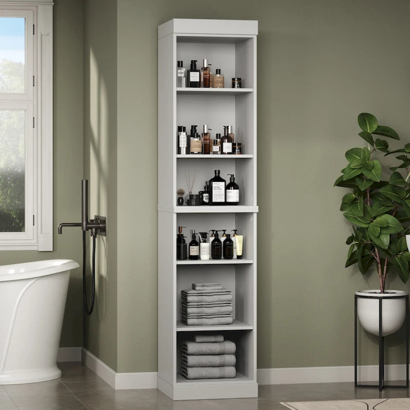 Mueble de baño de madera maciza en blanco / gris / azul verdoso / moca / negro — Cristal, esmerilado, estilo sólido o abierto, montaje para 1 persona