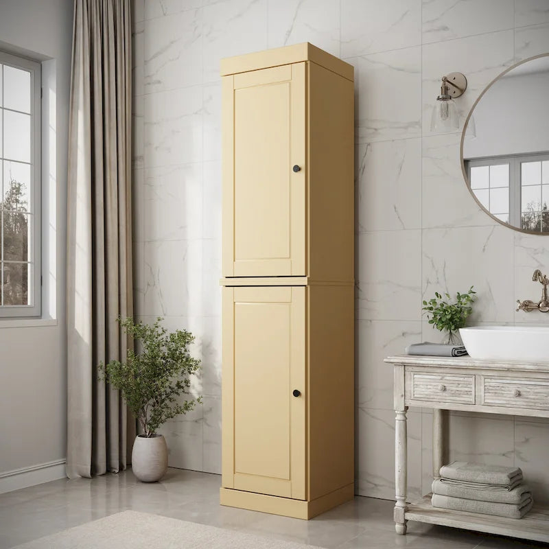 Mueble de baño de madera maciza en blanco / gris / azul verdoso / moca / negro — Cristal, esmerilado, estilo sólido o abierto, montaje para 1 persona