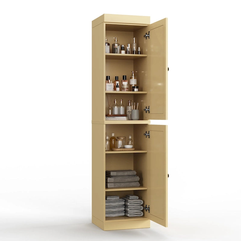 Mueble de baño de madera maciza en blanco / gris / azul verdoso / moca / negro — Cristal, esmerilado, estilo sólido o abierto, montaje para 1 persona