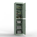 Mueble de baño de madera maciza en blanco / gris / azul verdoso / moca / negro — Cristal, esmerilado, estilo sólido o abierto, montaje para 1 persona