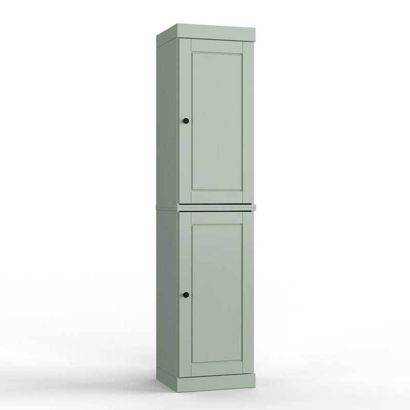 Mueble de baño de madera maciza en blanco / gris / azul verdoso / moca / negro — Cristal, esmerilado, estilo sólido o abierto, montaje para 1 persona