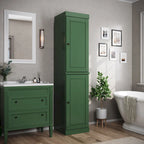 Mueble de baño de madera maciza en blanco / gris / azul verdoso / moca / negro — Cristal, esmerilado, estilo sólido o abierto, montaje para 1 persona