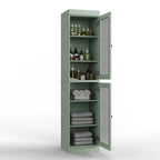 Mueble de baño de madera maciza en blanco / gris / azul verdoso / moca / negro — Cristal, esmerilado, estilo sólido o abierto, montaje para 1 persona
