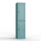 Mueble de baño de madera maciza en blanco / gris / azul verdoso / moca / negro — Cristal, esmerilado, estilo sólido o abierto, montaje para 1 persona