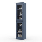 Mueble de baño de madera maciza en blanco / gris / azul verdoso / moca / negro — Cristal, esmerilado, estilo sólido o abierto, montaje para 1 persona
