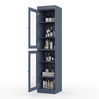 Mueble de baño de madera maciza en blanco / gris / azul verdoso / moca / negro — Cristal, esmerilado, estilo sólido o abierto, montaje para 1 persona