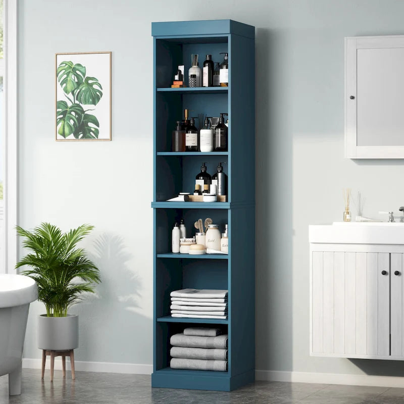 Mueble de baño de madera maciza en blanco / gris / azul verdoso / moca / negro — Cristal, esmerilado, estilo sólido o abierto, montaje para 1 persona