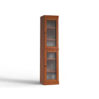Mueble de baño de madera maciza en blanco / gris / azul verdoso / moca / negro — Cristal, esmerilado, estilo sólido o abierto, montaje para 1 persona