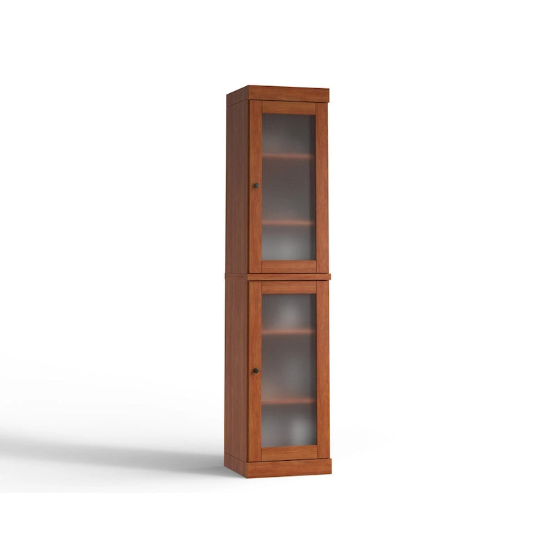 Mueble de baño de madera maciza en blanco / gris / azul verdoso / moca / negro — Cristal, esmerilado, estilo sólido o abierto, montaje para 1 persona